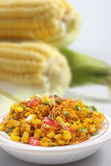 Bhutte ka kees  is very famous Indori[India] streetfood made with grated sweetcorn and cooked in clarrified butter.