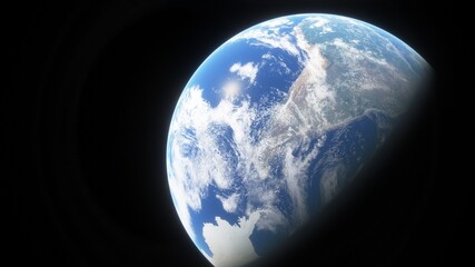Universe filled with stars. Cosmic landscape, beautiful science fiction wallpaper with endless deep space. 3D render