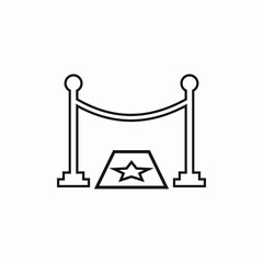 red carpet event icon vector sign 