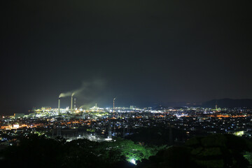 愛媛県四国中央市　三島公園からの夜景