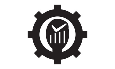 Business management  Growth report icon. vector graphics