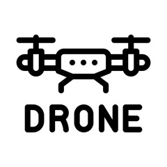 drone fly toy machine icon vector. drone fly toy machine sign. isolated contour symbol illustration