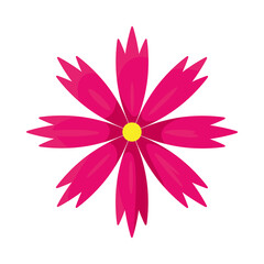pink flower icon, colorful design
