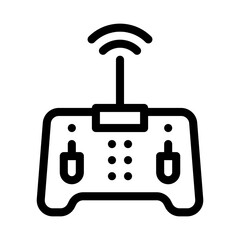 drone remote control icon vector. drone remote control sign. isolated contour symbol illustration