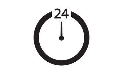 24 hour service, availability, support icon