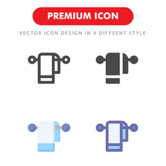 towel icon pack isolated on white background. for your web site design, logo, app, UI. Vector graphics illustration and editable stroke. EPS 10.
