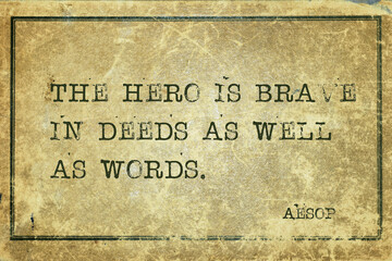 hero is brave Aesop