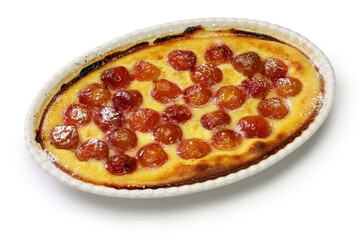 traditional cherry clafoutis, contains pits of the cherries