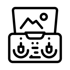 drone smartphone app remote controle icon vector. drone smartphone app remote controle sign. isolated contour symbol illustration