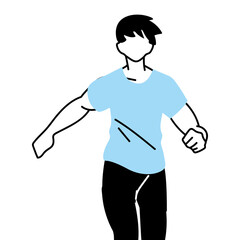 Man avatar running vector design