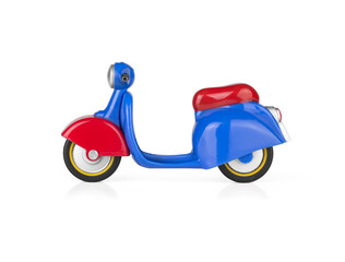 Toy scooter isolated on white background