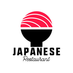 japanese logo for japanese restaurant. vector illustration