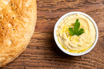arabic humus spread with bread