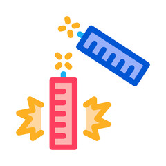 explosive firework icon vector. explosive firework sign. color symbol illustration