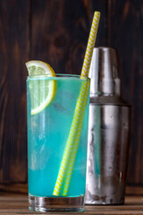 Glass of electric lemonade