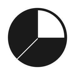 chart pie report financial business management developing successful silhouette style icon