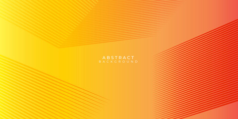 Gradient geometric shape background with dynamic lines pattern abstract. Orange presentation design