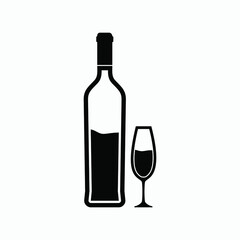 wine drink icon vector sign
