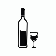 wine drink icon vector sign