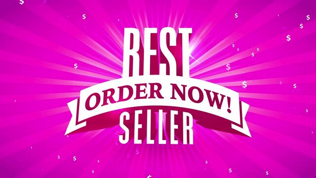 decrease sales publicity concept for best seller supporting clients to sequence now with enormous writing over pink background