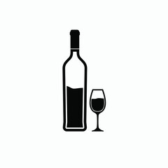 wine drink icon vector sign