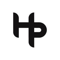 HP Letter Logo Design With Simple style