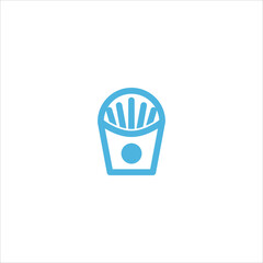 french fries icon flat vector logo design trendy