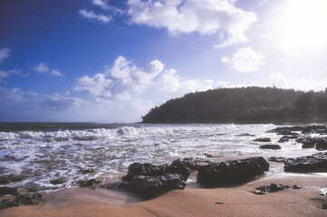 Fototapeta na wymiar A beach on Kauai, Hawaii