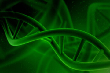 3d render of dna structure, abstract background