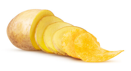 Young potatoes with chips