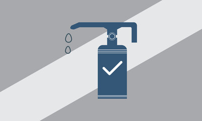 Liquid soap line icon background. Editable stroke.
