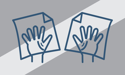 Clean wall hand flat vector icon background. Editable stroke.