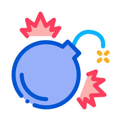 firework bomb icon vector. firework bomb sign. color symbol illustration