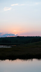 sunset over the river