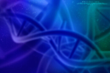 3d render of dna structure, abstract background