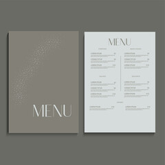 Beautiful contrasting elegant menu for cafes and restaurants