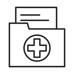 report archive healthcare medical and hospital pictogram line style icon