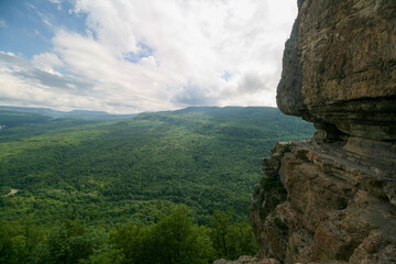 View of the cliffs in the area Mezmay, Krasnodar Krai, Russia.