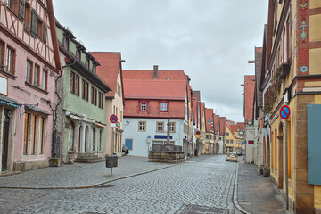 Beautiful Deutsch street of a small old provincial town