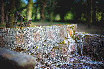 Old stone bench to sit on