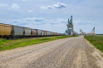 Inland grain terminal at Gull Lake, Saskatchewan, Canada