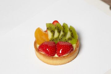 Isolated fruit tart