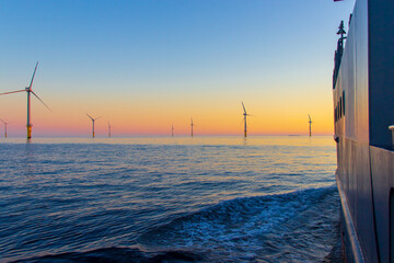 Beautiful sunset at the North Sea