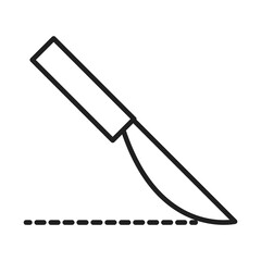 scalpel equipment healthcare medical and hospital pictogram line style icon