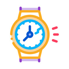 broken watch icon vector. broken watch sign. color symbol illustration