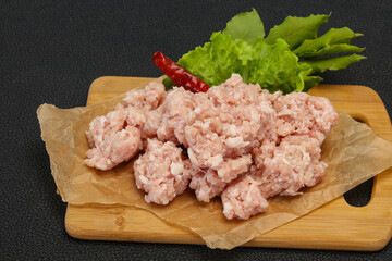 Homemade pork minced meat for cooking