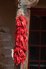Red Peppers drying outdoors