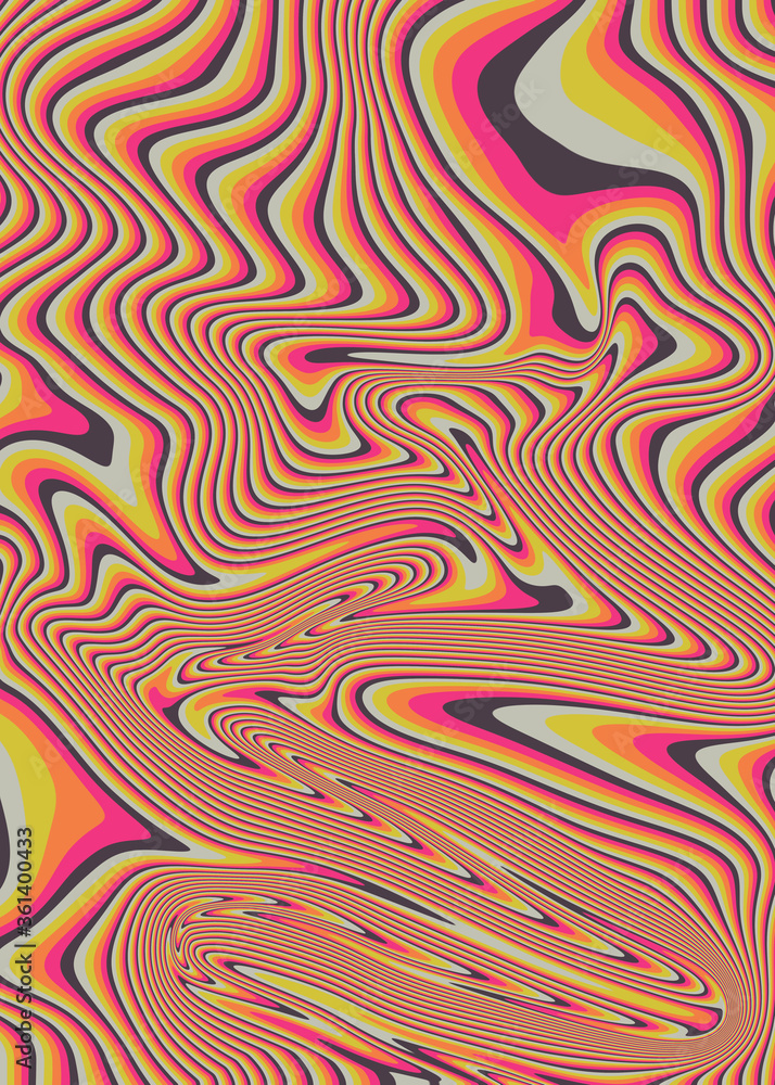 Wall mural red graphic elements. dynamic lines. gradient banners with flowing liquid forms. template for the de