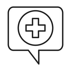 medical assistance healthcare hospital pictogram line style icon