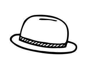 ISOLATED BEACH HAT ON WHITE BACKGROUND IN VECTOR